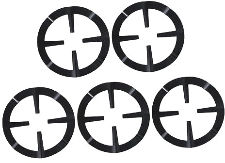 Healvian Supports de Réchaud Antidérapants Lot de 5 en Fonte Noire, Stabilise, pour Cafetière Italienne, pour Cuisinière à Gaz Petites Casseroles et Poêles