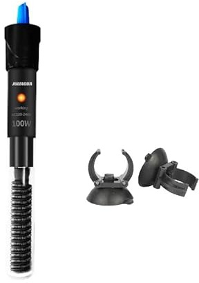 JULIAQUA Classic Riscaldatore per Acquario per Pesci e Tartarughe Riscaldamento dell'acquario Riscaldatore Regolabile 100W