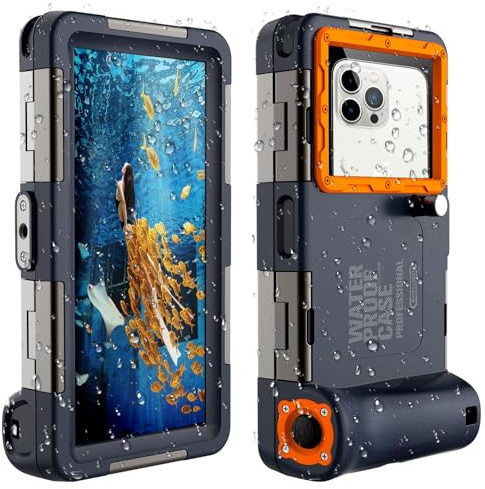 Xiufavty Upgrage wasserdichte Handyhülle, 15 m/50 Fuß Professionelle Unterwasser-Handyhülle für iPhone 16/15/14/13/12/11 Galaxy S24/S23/S22/S21 Fotos/Videos, wasserdichte Tauchhülle zum Schnorcheln