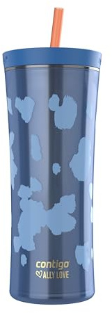 Contigo x Ally Love Shake & Go Tumbler, Autoclose Lid, Leak Proof, 20oz, Stellar Jay