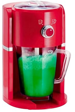 KHAPALWAK Slushie Maker Ice Crusher Machine, 1L BPA-Free Jug, Retro Red Design, Crushed Ice Maker for Slushies for Frozen Cocktails, Fruit Slushies & Iced Coffee, Perfect for Parties Smoothies