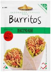 Sazonador para burritos Hacendado Sobre 40 g Pack 2