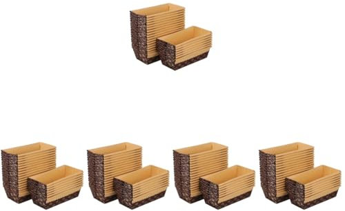 Cabilock 5 Juegos Bandeja De Pan Tarteras para Tartas Bandejas para Pan Sartenes De Pan De Aluminio Moldes De Papel para Hornear Molde De Pan De Pastel Moldes De Pan Multiusos 25 Piezas * 5