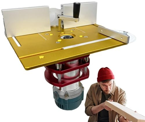 Router Table Lift - Heavy Duty Aluminum Alloy Router Lift System Kit - Anti-rust Lifting System Base Clear Scale Woodworking Tools Engraving Tools For Woodworking & Engraving Machine