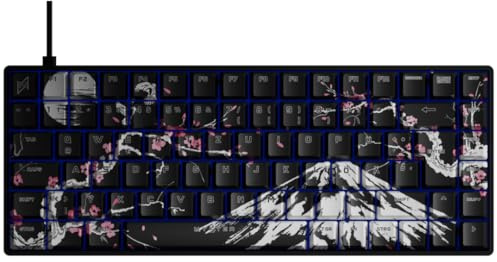 Nyfter - Gaming Keyboard - NYFBOARD GEN2 Gaming Computer Tastatur - mit PBT Sublimation Keycaps Sakura - HOT-SWAPPABLE mechanisch RGB-Hintergrundbeleuchtung ISO-DE Layout für Gamer (Sakura Black, 75%)