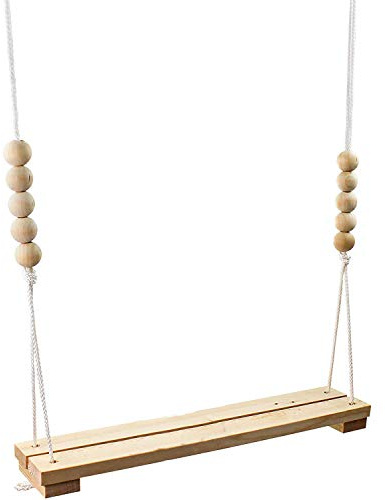 TOBEOME Hühnerschaukel Spielzeug für Stall Natur Sicher Holz Zubehör Große Sitzstange Leiter für Geflügelauslauf Hahn Hennen