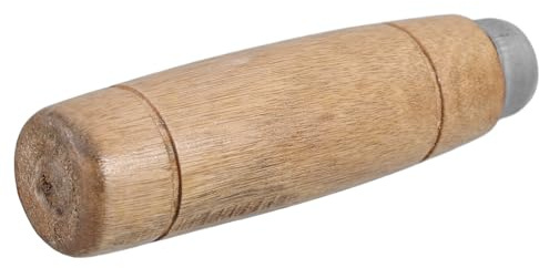 Yardwe Holzgriff und Rutschfestem Komfortablem Griff Ersatz für Küchenmesser und Schraubendreher aus Echtem Holz mit Stabilem Metallmanschetten für Küchengriff Zubehör