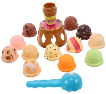 BESPORTBLE 1 set Montessori Ice Cream Stacking Set for Interactive Balance Game for Educational Pretend Play Enhances Fine Motor Skills and Imaginative Play
