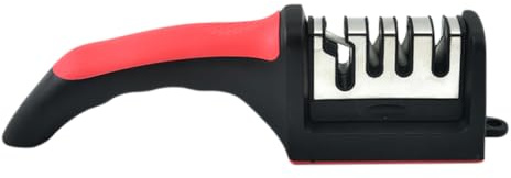 INOOMP Affilacoltelli e Affilaforbici Portatile Base Antiscivolo, Utensile Per Affilare Lame Da Cucina e Forbici, Testa Staccabile e Foro Per Appendere, Per Uso Domestico