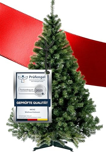 Künstlicher Weihnachtsbaum 150 cm, Grün – überzeugend für 10 Jahre – Pflegeleicht Preiswert Festlich – Tannenbaum künstlich von Menz