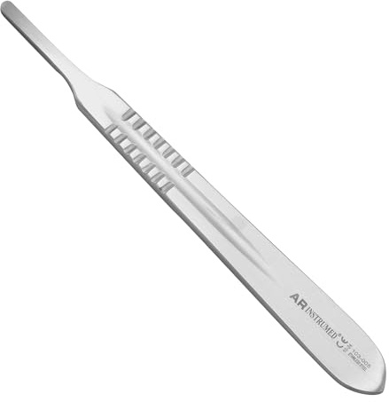 AR INSTRUMED No.4 Scalpel Handle, Stainless Steel Handle, Fits on Numbers 18-36, Perfect for Hobby Arts, Crafts, and Grafting Tool