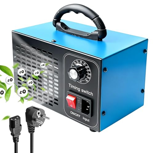 Generador de ozono, dispositivo de ozono, potente purificador de aire de ozono para eliminar olores para apartamento, garaje, coche, hotel, cocina, mascotas, humo