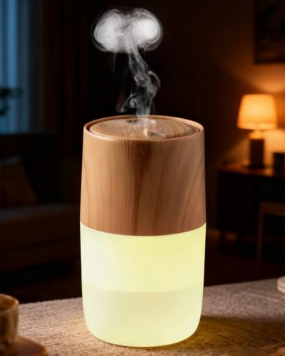 300ml Aroma Diffuser mit Jellyfish Spray, Aromatherapie Diffusor für ätherische Öle, Automatischer Abschaltfunktion, 7-Farben-LED-Licht, Leise Luftbefeuchter für Zuhause Büro