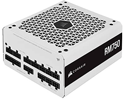 Corsair RM750 (2021), RM Series, 750 Watt 80 Plus Gold Vollmodulares ATX-Netzteil (Leisen Betrieb, Zero RPM-Lüftermodus, Auf 105 °C ausgelegte Kondensatoren) Weiß (Reconditionné)