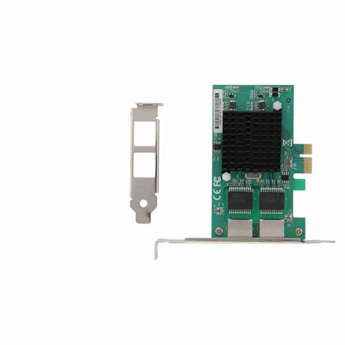 PCI-E 1X Scheda di rete Gigabit Ethernet per server, doppio RJ45 con chip 82575, contatti placcati in oro e alta compatibilità per uso desktop e server