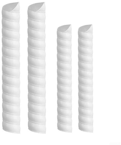 Set di protezioni per tronchi d'albero, protezioni in plastica contro cervi, conigli e roditori, confezione da 4 con 2 grandi e 2 piccoli, bianco, giallo, arancione (bianco)
