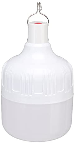 XUXHOU Bombilla LED Portátil, Bombilla de Emergencia Solar de 120 W con Batería Recargable de 3600 MAh, 3 Modos de Iluminación, Resistente Al Agua para Cortes de Energía, Camping,