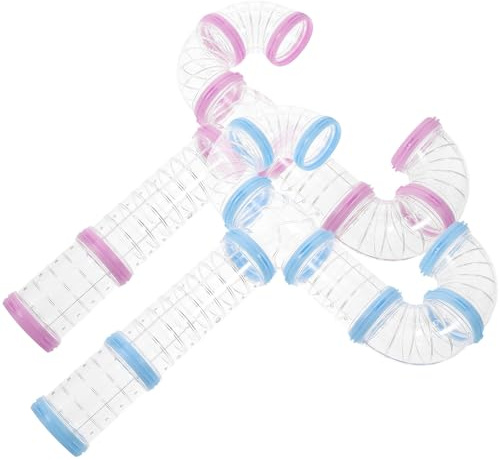 Holibanna Kit DIY 2 Sets de Tunnels en Plastique pour Cage de Petits Animaux, adapté pour hérissons et cobayes, Zone de Jeu sécurisée