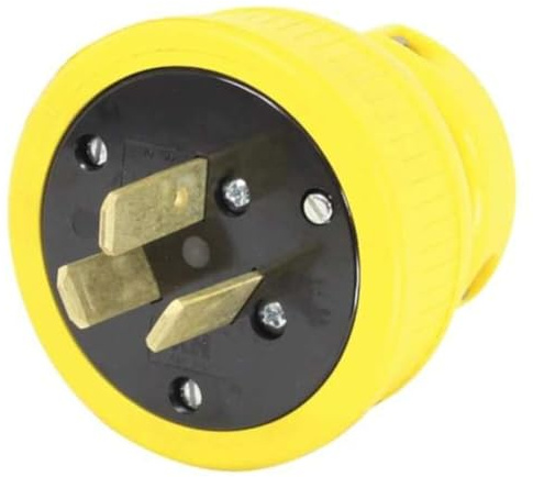 (125/250VAC 50A) 3 Wire Industrial Flip Seal Straight Plug - KH INDUSTRIES P1050DF