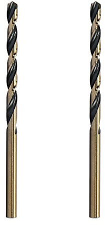 Ohamtes Punte elicoidali a gambo ridotto da 3 mm in acciaio HSS 4341 per ferro/rame/plastica/alluminio/materiali metallici, gambo rotondo, doppio bordo, 2 pezzi