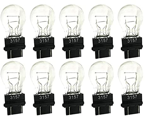 CARALL 10 Stück Halogenlampen 12V für Auto (T25 P27/7W 3157 12V 27/7W)