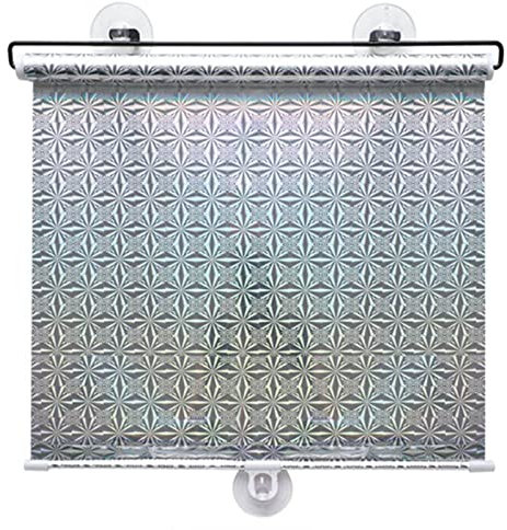 DLLY Fensterrollos, Verdunklungsrollos Ohne Bohren, Dachfenster Rollo, Thermorollos Mit Saugnäpfen, Sichtschutz Jalousien, Sonnenschutzrollos Für Büro/Auto/Balkon,45x125cm/18 * 49in