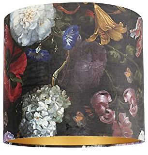 Uniqq Lampenschirm Velours Blumen Ø 40 cm - 40 cm hoch