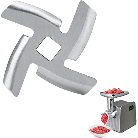 Lame de Hachoir, Lames pour Hachoir à Viande, Couteau pour Hachoir à Viande, Lame de Hachoir en Acier Inoxydable, Rechange de Remplacement pour Couteau en Croix de Hachoir à Viande Professionnel
