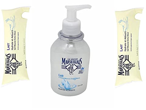 Le Petit Marseillais Flüssigseife mit Milch 300 ml + 2 x 250 ml Nachfüllpack