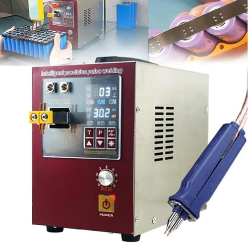 DPLXFPP Soldador Puntos Batería 737dh, Soldador Puntos Portátil con Tiempo Pulso Ajustable, Equipado con Interruptor Control Pie con Iluminación Led, Soldador por Puntos por Pulsos