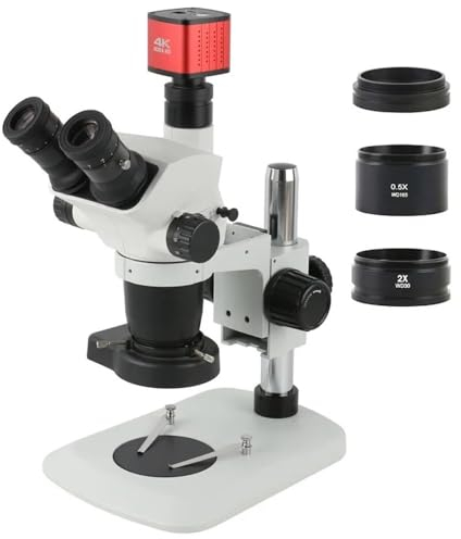 Mikroskop-Zubehör-Kit 6,7-45X Kontinuierlicher Zoom Trinokular Stereo Mikroskop 8,3 MP Kamera Vidoe C Mount Adapter for Telefon PCB Löten Reparatur Mikroskopische Objektträger (Size : 4K HDMI-01)