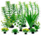 WUGAUWOR Aquarium Pflanzen Deko, Aquarium Zubehör Deko, 11 Stück Schildkröte Aquarien Dekorationen, Plastikpflanzen Dekoration Künstliche Pflanzen, Plastik Aquarium Dekor, 5~22 cm