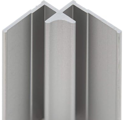 Schulte profilé d'angle intérieur 255 cm alu-argenté, recoupable | recoupable, pour finition panneau mural bain douche cuisine