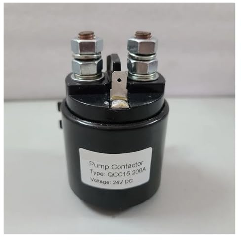 HUAYONGSS contacteurs c.c. pour véhicules QCC15 12V 24V 200A Pompe Contacteur Ascenseur Solénoïde Relais, Gerbeur Transpalette Pièces Tracteur Caravane Camping Accessoires Camping-Car(QCC15 24V)