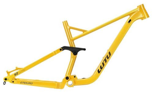 HIMALO Gefederter Mountainbike-Rahmen 27.5er/29er Abfahrtslauf Enduro-Rahmen 16''/18'' Steckachse 12x148mm Boost Rahmen Federweg 140mm Aluminium-Legierung Scheibenbremse Rahmen DH/AM/XC(Geel,L(18''))