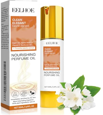 Perfume de feromonas,Jazmín para Mujer,Aceite de Perfume de Jazmín para Mujer,Aceite de Perfume para mujer,Frescura Duradera,Fragancia Aromática,J-azmín Floral y Fresca,Regalos para Mujeres