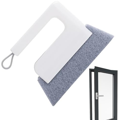 Fensterschienenreiniger, Fensterrillen-Reinigungsbürste, Fugenreinigungsbürstenwerkzeug mit Griff, Tragbarer Fugenreiniger, Reinigungswerkzeug für Schiebetüren, Fliesenlinien, Klimaanlagen, Lüftungssc