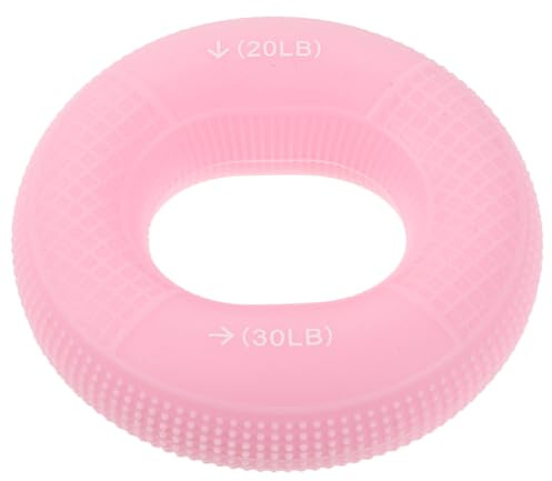 VALICLUD 2 Stück Griffigkeit Übung Handgriff Fingerkrafttrainer Greifer Handstärkungsgriff Ausbildung Hand-Unterarm-Stärkung Finger-Stärke-Ring Griffstärke des Handquetschers Kieselgel Rosa