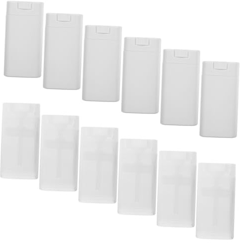 Vaguelly 12 Stück Weiße Transparente Pp Cremebehälter für Deo mit Tragbarem Design 12stücke Flaschen zum Aufbewahren von Kosmetik für Outdoor und Party
