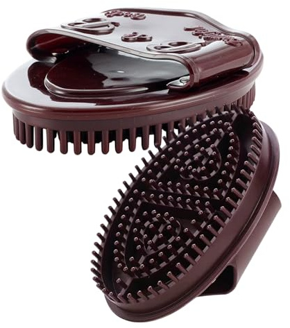 TOYANDONA 2 Stück Meridian Massagegerät für Rücken und Nacken Tragbare Tpe Massagebürste zur Stimulierung von Akupunkten für Zuhause und Reisen in Kaffee Farbe