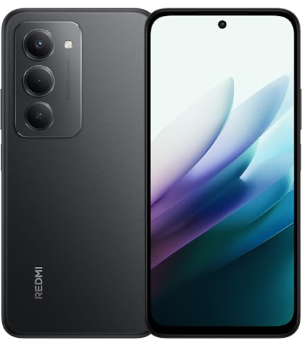 XIAOMI REDMI 15 Smartphone, 6 Go+128 Go, écran 6,9 FHD, noir, 7000 mAh, 1080 × 2340 pixels, charge rapide 33 W, 144 Hz AdaptiveSync, double caméra AI 50 MP, avec chargeur, sans NFC, Android 15