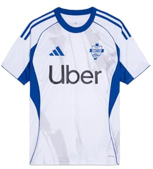 COMO 1907 Camiseta de competición oficial temporada 2025/26. Jersey de fútbol transpirable con diseño inspirado en el lago de Como. Producto original con escudo del club.