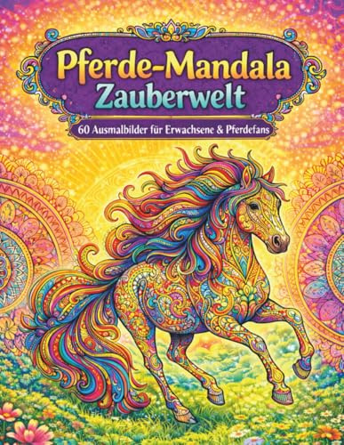 Pferde-Mandala Zauberwelt - 60 Ausmalbilder für Erwachsene & Pferdefans: Alle Motive als Einzelseiten