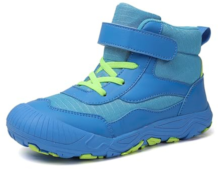AONETIGER Botas de Senderismo para Niños Niñas Zapatos de Trekking Ligeros Antideslizante para Bosque Campamento y Aventuras (Azul,33EU)