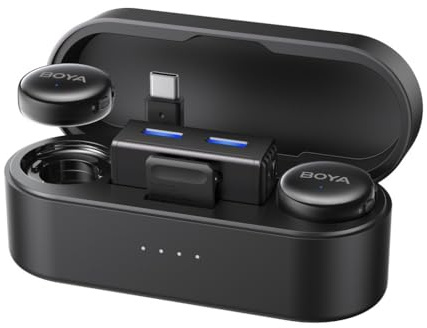 FARBE 3 microfoni lavalier wireless supportati dall'IA