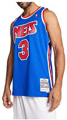 Mitchell & Ness NBA Swingman Dražen Petrović New Jersey Nets 1992-93 Hardwood Classics blau