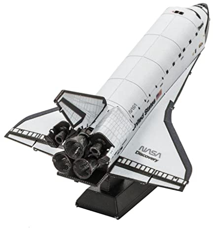 Fascinations MMS211 Metal Earth Metallbausätze - NASA Raumfahrt Space Shuttle Discovery, lasergeschnittener 3D-Konstruktionsbausatz 3D Metall Puzzle DIY Modellbausatz mit 2 Metallplatinen, ab 14 Jahre