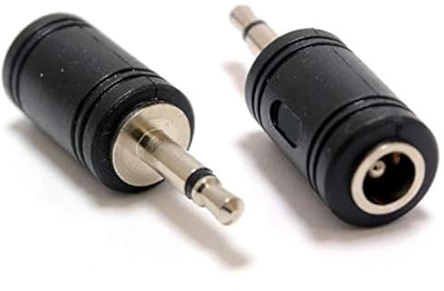 Keple DC Power Adapter 5.5 mm x 2.1 mm to 3.5 mm, DC in line socket Female to DC Male Plug, Coaxial Power Converter for CCTV Equipment, Video Surveillance Camera, LED lights, Notebook, PC