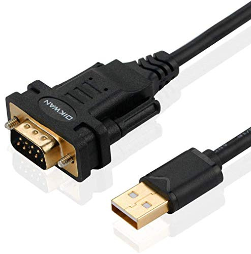 OIKWAN USB auf RS232 DB9 Serieller Kabelstecker mit FTDI-Chipsatz für Windows 11,10, 8.1, 8, 7, Vista, XP, 2000, Linux und Mac OS X 10,6 (3 m)