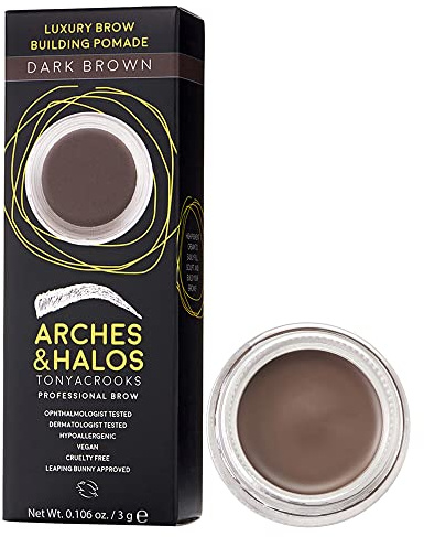 Arches & Halos Cire de luxe - Gel-crème pour les sourcils - Remplir, sculpter et définir les sourcils - Maquillage végan - Châtain foncé - 3 g